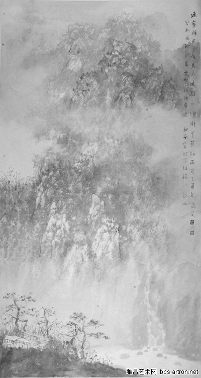 吕绍福朦胧山水画