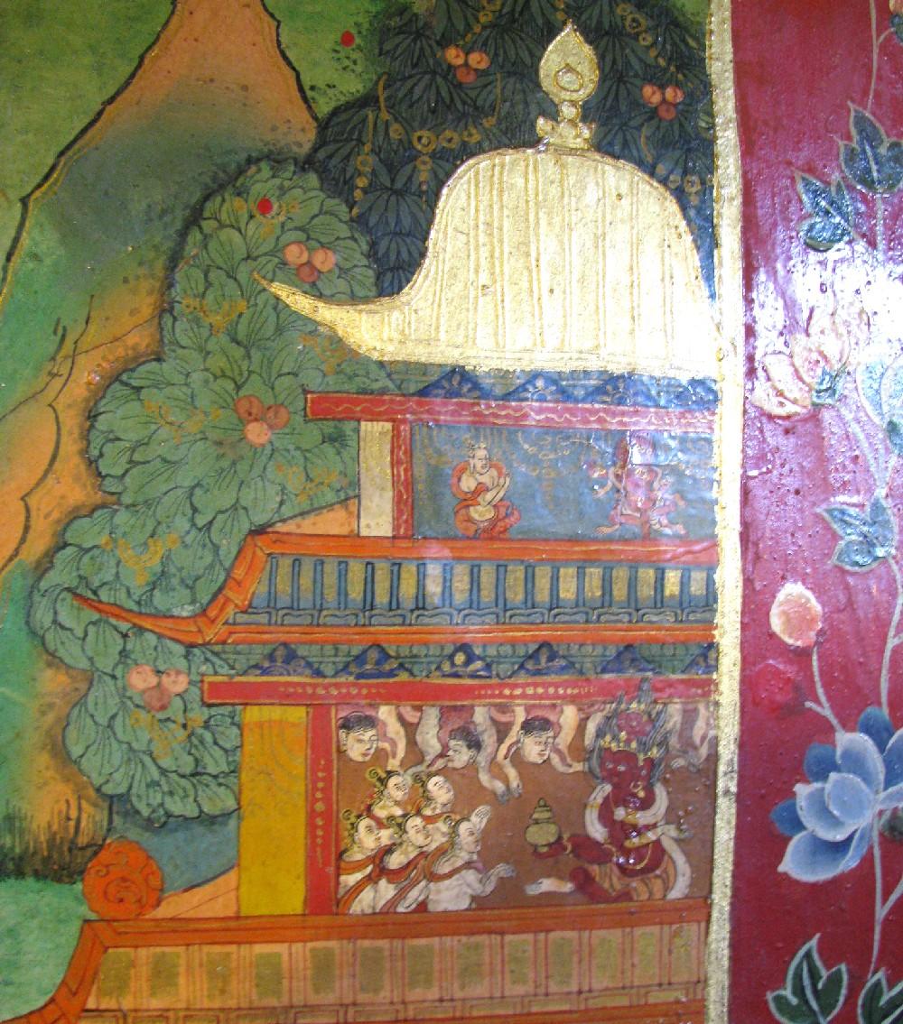 一张壁画 拍于西藏哲蚌寺阿巴扎仓密宗学院.